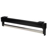 Ağır Hizmet Tipi Ayarlanabilir Çekmeli Dolap Çubuğu - Uzatılabilir 30-80 cm Çelik Elbise Rayı, Üste Monte Gardırop Askı Rafı, Yük Kapasitesi 25 Kg, Organize Depolama için İdeal (Renk: Siyah)