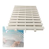 Ağır Hizmet Tipi Beyaz Havuz Bağlantısı Izgarası 25 x 100 cm - 20 Adet Yer Dışındaki Havuzlar, Yürüyüş Yolları ve Balkonlar için Çok Dolu Kapaklar - Duş Tahliye Izgarası Seti