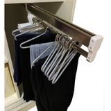 Ağır Hizmet Tipi Geri Çekilebilir Giysi Kurutma Rafı - Ayarlanabilir 30-80cm Çekme Pantolon Askısı, Çamaşırhane için Uzatılabilir Dolap Çubuğu, Yerden Tasarruf Sağlayan Pantolon Düzenleyici