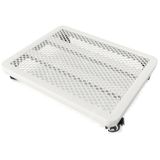 Ağır Hizmet Tipi Metal Bitki Standı Tepsisi - Silindirli Siyah Kare Saksı Arabası, İç/Dış Mekan Saksı Taşıyıcı, Bardak Altlığı Dolly Rafı (40x50x9cm) Büyük Saksılar için