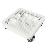Ağır Hizmet Tipi Siyah Metal Fabrikası Haddeleme Tepsili Standı, Kapalı/Açık Büyük Saksılar için Kare Ekici Arabası, Raflı 30x30cm Coaster Dolly