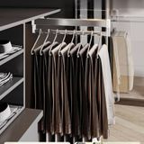 Ağır Hizmet Tipi Uzatılabilir Çekmece Dolap Çubuğu - Ayarlanabilir Sürgülü Dolap Rayı, Çift Raylı, Organize Depolama için 30-80 cm Elbise Askısı (350 MM)
