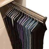 Ağır Hizmet Uzatılabilir Çekmece Dolap Çubuğu - Ayarlanabilir 30-80 cm Gardırop Pantolon Rafı, Kolay Erişim için 2 Sürgülü Parça, Yerden Tasarruf Sağlayan Giysi Raylı Düzenleyici