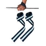 Ağırlık Kaldırma Kayışı Halter Strap, Fitness, Crossfit, Ağırlık Kaldırma Kayışı/Lifting Deadlift (Siyah-Beyaz)