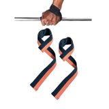 Ağırlık Kaldırma Kayışı Halter Strap, Fitness, Crossfit, Ağırlık Kaldırma Kayışı/Lifting Deadlift (Turuncu-Siyah)