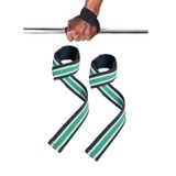 Ağırlık Kaldırma Kayışı Halter Strap, Fitness, Crossfit, Ağırlık Kaldırma Kayışı/Lifting Deadlift (Yeşil-Beyaz-Kahve)