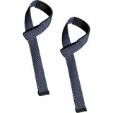 Ağırlık Kaldırma Kayışı Wrist Strap Fitness Crossfit Halter Kayışı / Lifting Straps / Deadlift Çekme - Standart - Mavi - Grafit