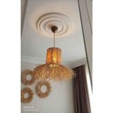Ağış Elektrik Rafya Avize - Ahşap