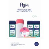 AGISS 3 Adet Kartuş Roll-on Ağda Isıtıcı Ağda Makinesi 100 Metre Ağda Bezi Tüm Ciltler için Ağda Seti