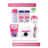 AGISS Ağda Makineleri, Hassas Ciltler İçin 220 Gr Boncuk İnci, 200 Gr Kartuş El Ağdası, 25m Ağda Bezi