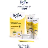 Agiss Doğal Papatya Özlü Tüy Sarartıcı Krem Set 70 gr + 35 gr Tüm Ciltler İçin E Vitamini İçerir
