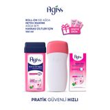 AGISS Isıtıcı Ağda Makinesi, Hassas Ciltler için Ağda 100 ml, 2 metre Ağda Bezi, Ağda Temizleme Mendili