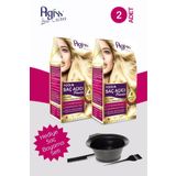 AGISS Love Colors Saç Açıcı, Saç Renk Açıcı, Oksidan, Toz, Oryal Saç Rengi Açıcı Set 2 Adet ve Boyama Seti