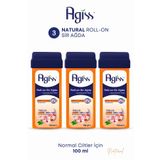 AGISS Normal Ciltler Için Roll-on Sir Ağda, Kartuş Ağda 100 ml - For Natural Skins 3 Adet