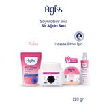 AGISS Sir Ağda Makinesi, Hassas Ciltler Için 220 Gr Boncuk Ağda, Ağda Temizleme Yağı 150ml Ağda Seti