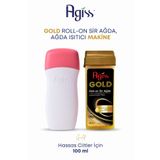 AGISS Tüm Cilt Tipleri Için,4 Hafta Etkili, Ağda Seti,gold Roll-on Sir Ağda,sir Ağda Isıtıcı Makine