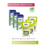 AGISS Tüm Ciltler İçin Roll-On Sir Ağda ve Boncuk Sir Ağda Seti - 3’lü Azulen Roll-On + 3’lü Boncuk Ağda