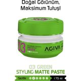 Agiva 175 ml Green Wax Mat Bitiş ve Doğal Görünüm Sağlayan Krem Yapısı ile Kolay Uygulama