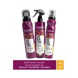 AGİVA CARE & BEAUTY Keratin Complex Yıpranmış Saçlar İçin Fön Suyu + Saç Köpüğü + Saç Spreyi - 3'lü Saç Bakım Seti