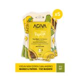 Agiva Care&Beauty Mango&Papaya Yoğun Nem İçeren Canlandırıcı Kağıt Yüz Maskesi 5'li Set-Nemlendirici Etki