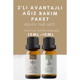 Ağız Bakım 2'li Avantajlı Paketi Karanfil Ve Nane Uçucu Yağı, %100 Saf Aromaterapi Yağları 20 ml
