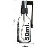 Ağız ve Burun Siyah Sprey Başlıklı Şeffaf Cam Şişe 50ML Gaga Sprey (1 Adet)