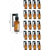 Ağız ve Burun Sprey Başlıklı Amber Cam Şişe 50ML Gaga Sprey (20 Adet)