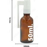 Ağız ve Burun Sprey Şişesi Amber Renkli Cam Kahverengi Şişe 50ML