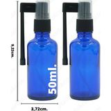 Ağız ve Burun Spreyli Başlıklı Mavi Cam Şişe 50ML Gaga Sprey (2 Adet)