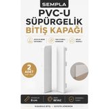 Agk Sempla Pvc Süpürgelik Bitiş Kapağı Aksesuarı, SMP701 (1 Paket - 2 Adet Sağ + Sol) - Beyaz