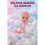 Ağlayan Bebek - İlk Adımlarını Atar Işıklı Ve Sesli Oyuncak Bebek 30 Cm Emzikli Ve Biberonlu Bebek