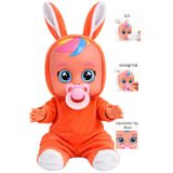 Ağlayan Ve Konuşan Et Bebek 20 Cm Su İçen Bebek Oyuncağı 3+ Yaş Turuncu