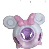 AGM Çocuk Yüzme Simidi Desenli Ayak Geçmeli Oturmalı Bebek Çocuk Deniz Simidi , Minnie Mouse Temalı Çocuk Simidi, Deniz Havuz Oyuncakları - Açık Pembe - 3+ Yaş