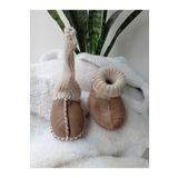 AGNELLİNO BABY Bebek Patiği Kürklü Hakiki Kuzu Derisi