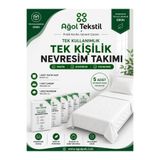 ağol tekstil Tek Kişilik Nevresim Takımı – 5’li Set | Tek Kullanımlık, Çarşaf + Yorgan Kılıfı + Yastık Kılıfı