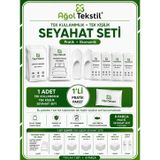 Ağol Tekstil Tek Kullanımlık Tek Kişilik Seyahat Seti | Tek Kişilik Nevresim Takımı + 5'li Havlu Seti | Tatil, Misafir, Otel ve Yurt Kullanımı için Pratik Çözüm