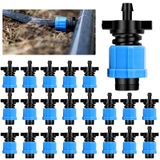 Agolctry Konnektörler Damla Bant Ek Parçaları Damlama Bandı Sulama Kiti Sulama Boru Konnektörleri Kaplin Dikenli Kilitleme Uydurma 1/4 "Barb 5/8" Damla Bandı Yağmurlama (50)