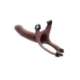 Agorshop 15 Cm Slicone Strap-On Curved Dong Içi Boş Kemerli Penis Melez
