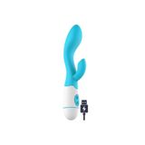 Agorshop 30 Farklı Titreşimli Şarjlı Tavşan Çift Işlev Kilitoris Vajinal Anal Mastürbatör Vibratör Blue