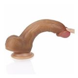 Agorshop Çift Katmanlı 20 cm Özel Et Doku Strapon Kemerli Melez Penis