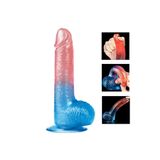 Agorshop Çift Renkli Ultra Yumuşak 19 Cm Jel Dildo