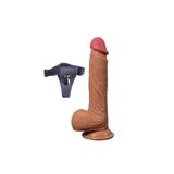 Agorshop Deans Çift Katmanlı Yumuşak Dokulu 21 Cm Kemerli Dildo