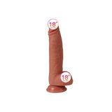 Agorshop Dildo Series Leo 23 Cm Çift Katmanlı Ekstra Yumuşak Gerçekci Et Dokulu Realistik Penis