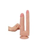 Agorshop Esnek Ve Bükülebilir Yumuşak Dokulu Güçlü Vantuz Ile Sabitlenebilir Çift Başlı Dildo