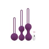Agorshop Exuis Balls Set Uzaktan Kumanda Kegel Egzersiz Vibratörü Mor