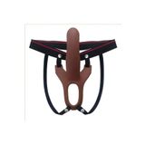 Agorshop Hollow Strap-On Silicone Curved Dong Içi Boş Kemerli Penis Melez 17 Cm
