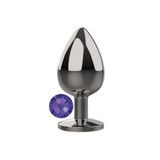Agorshop Large Purple Taşlı Metal Anal Plug