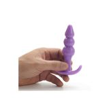 Agorshop Mor Yüksek Kalite Parlak Yüzey Jel Dokulu Lüks Jel Dokulu Boğumlu Anal Plug