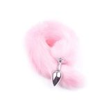 Agorshop Pink Fox Tail Tilki Kuyruklu Metal Anal Plug