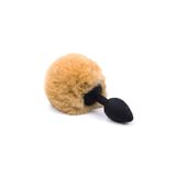Agorshop Slicone Rabbit Tail Brown Kuyruklu Black Anal Plug